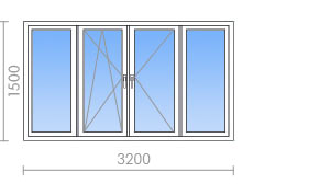 Теплое остекление лоджии 3,2 метра