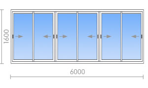 Холодное остекление лоджии 6 метров в 1605