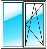 Пластиковое окно 1300 на 1400