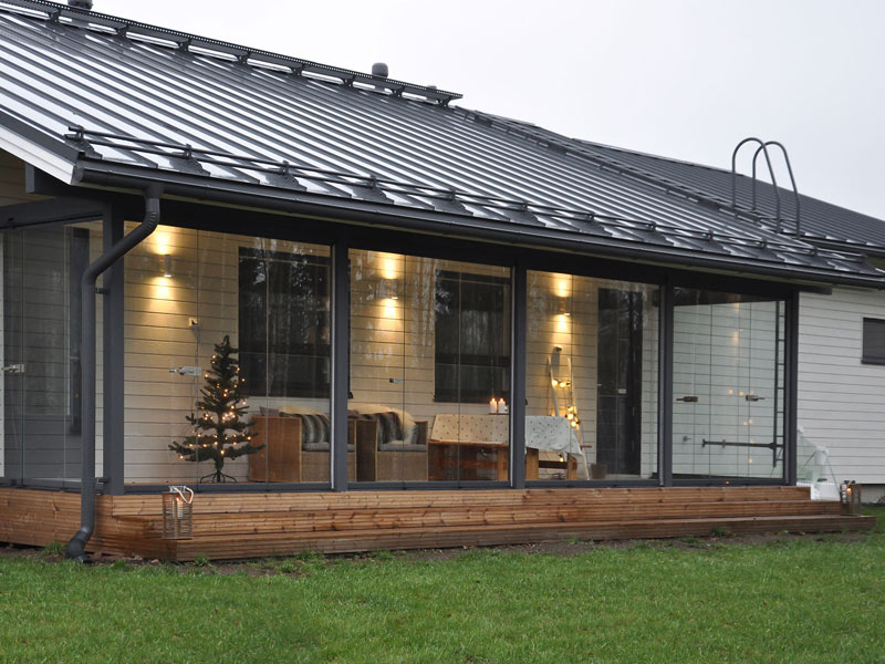 Веранда, остекленная LUMON 7T