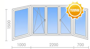 Теплое остекление лоджии в П-3. Схема 2